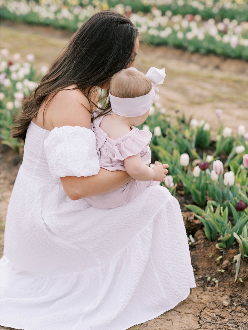 Abercrombie & Fitch White Textured Puff Sleeve Midi Dress